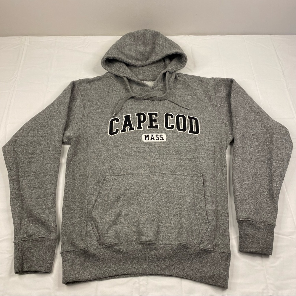 Cape Cod Hoodie Men’s Size Small Gray Fleece Hooded Pullover Cuffy's Sweatshirt